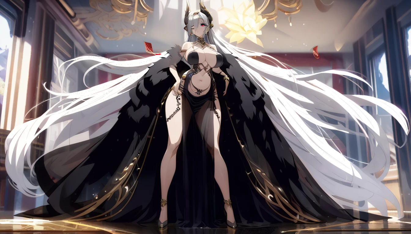 high quality,HD,16K,Sharp Line,1 Girl,fantasy, (Fire Spirits),Pretty Face, Large Breasts, Beautiful legs,In the mountains,Focus Girl,detailed Pretty Face,Detailed clothes,beautiful eyes,Cool,Sexy,Dynamic Angle,穿着华服的神明Strike a pose拍照, Ancient mysterious sexy goddess, Traditional beauty woman, Beautiful female warrior god of war , Beautiful sexy goddess, Gorgeous role-playing, high, Beautiful young girl, Beautiful woman, 华丽Beautiful woman, Complex clothing,Chinese Mystical Aesthetics, Beautiful Asian ancient mysterious girl, Extremely detailed shot of the goddess, Jaw-dropping sexy beauty, Big breasts deep neckline sexy belly button(butt), (bedroom), (Sexy Girls), masterpiece, best quality, Bangs, blush, Chest, clavicle, Eyebrows visible through hair, (Gradient red and gold hair), Jewelry, Long hair,Bright Eyes, ring, (solitary), illustration, fashionable, miss, Strike a pose, background, element, confident, Express, Accessories, majestic, striking, key point, Dynamic poses, ((plump)), (black))Woman in transparent dress,Viewer,(((Full breasts, Keeley University))),Slim waist,(Navel exposed,Bare waist), Long hair, extreme detailed details, 详细的fantasy艺术, Stunning character art, Beautiful and exquisite character art, Beautiful transparent dress, Very detailed, Large Breasts,Chest,Golden ratio figure,Beautiful figure,Ultra wide-angle shooting,Full body shot拍摄,Body close-up,Full body shot,Wearing a pleated tulle skirt,柔和动漫illustration, 柔和的深色background,Fujifilm XT3 Clear focus, f 5.6, High Detail, Clear focus,(Wearing openwork clothing),, (Natural light), (Tempting)translucent, Good velvet quality, Compared, Divine Light,, Silver hair, 天空background, Absolute Strength,Female Shinmei,穿着性感丝绸的Female Shinmei,,Large Breasts,Chest,Golden ratio figure,Beautiful figure,Ultra wide-angle shooting,Full body shot,Body close-up,Full body shot, Wearing a tulle dress, Model shooting style, Large Breasts,饱满Chest,Golden ratio figure,Beautiful figure,(Extremely detailed CG 8k wallpaper unit), The most beautiful artistic photos in the world, , 8K 超HD, ) on the beach,Sexy lazy posture,Sexy seductive expression,best quality,masterpiece,Ultra-high resolution,(Practical:1.4),original photo,Ultra-high resolution