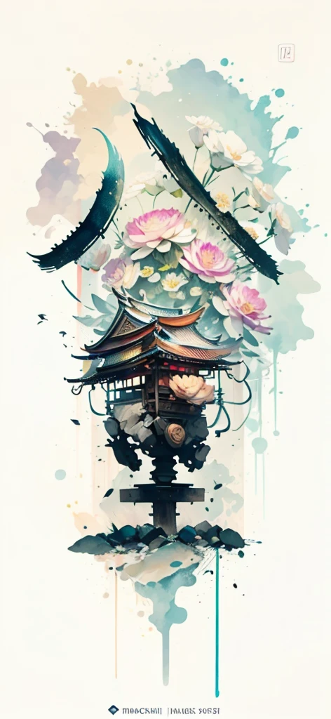 (Art by Numbers,Inks and washes:1.2),Nobody, Mountain々, wood, Rivers,Flowers,Lotus flower,紫色の花が沢Mountain(Oriental elements, Chinese colors, Senior Color Matching), (3D sculpture,Rendering with Octane,Volumetric Light,Natural soft light,), (Very delicate:1.2, Losing focus:1.2, Very colorful, Cinema Lighting, Chiaroscuro,Ray Tracing), masterpiece, Super rich,Very detailed,8k, Zurrison_style_wonderful_wall