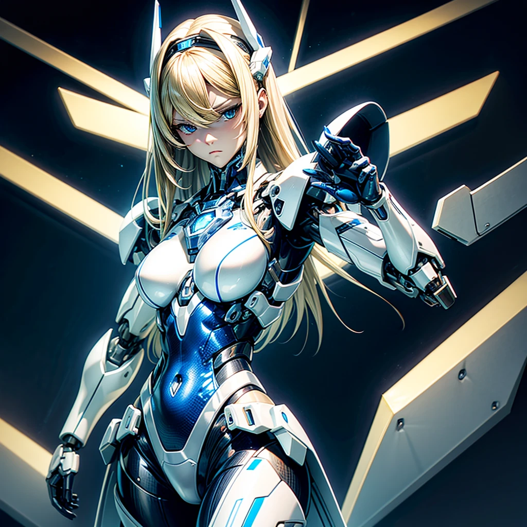 1girl in, masterpiece、top-quality、ultra-detailliert、very detailed illustration、ighly detailed、intricate-detail、hight resolution、super complex details、Highly detailed 8k CG wallpapers、white colors,Symmetrical Full Armored Robot Girl、girl in mechanical armor、Symmetrical mechanical wing、(flying though the air:1.4)、(deadpan:1.3)、(Glowing machine eyes:1.3)、8K、Dual-wielding style