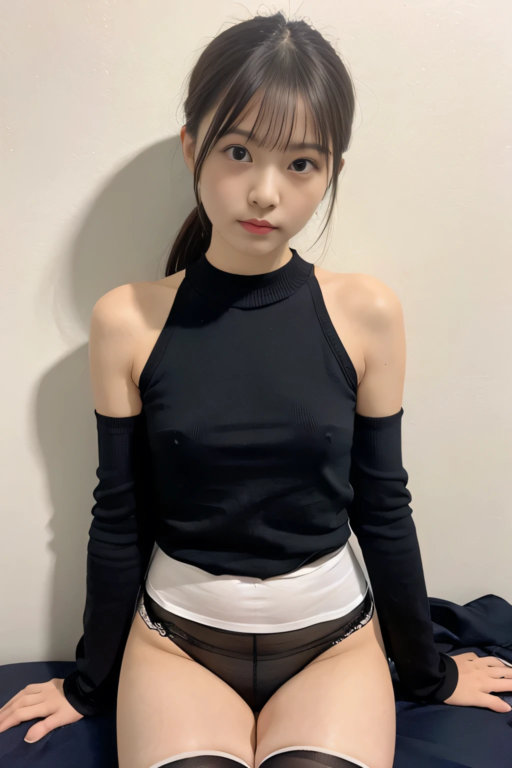 japanese, linda, small, baby face, realisitic, biquini vermelho, thigh sock, foto