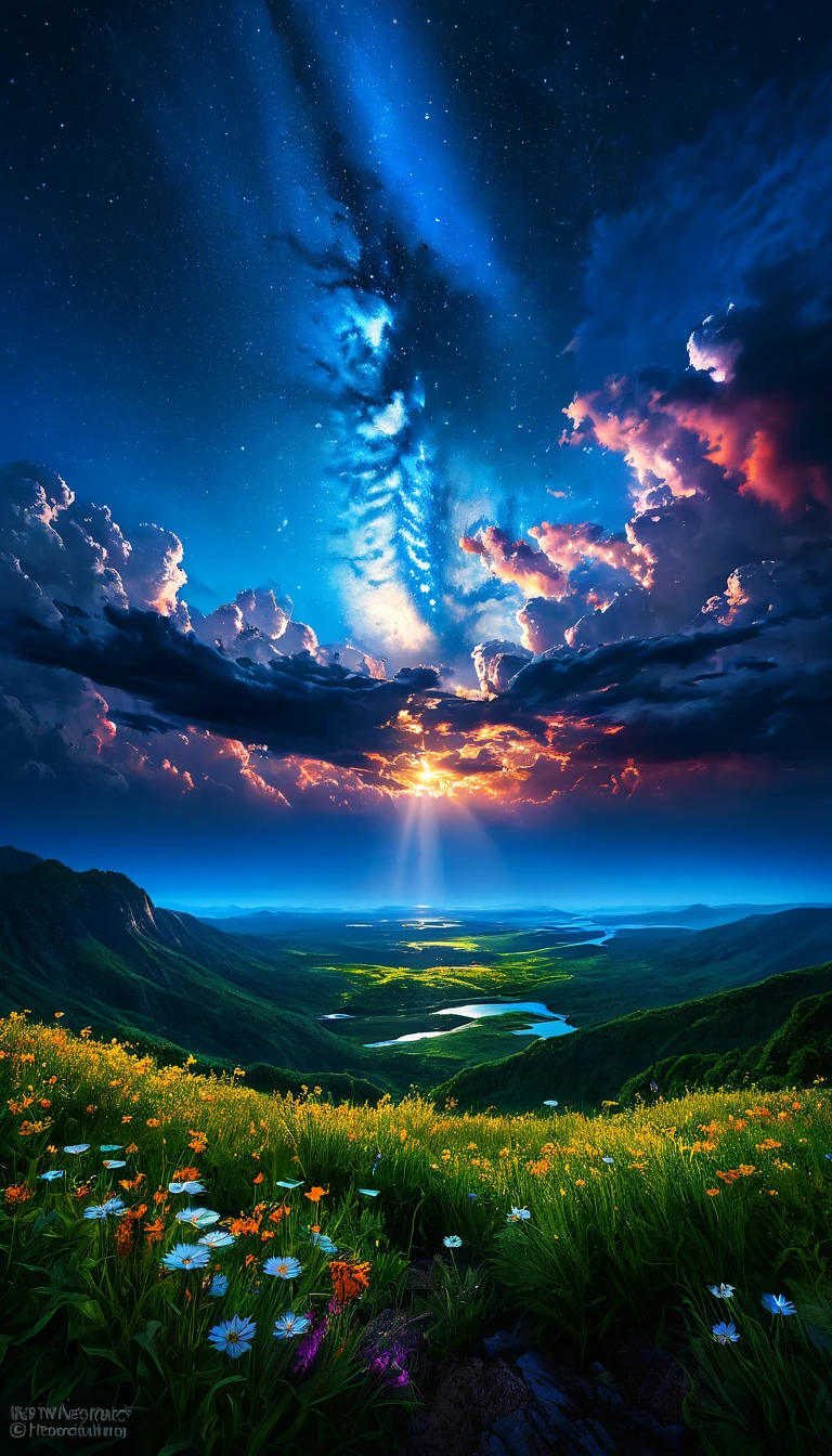 summer sky,photorealistic,highly realistic,extreme details,breathtakingly realistic,high contrast realism,high saturation realism,vibrant colors,dramatic lighting,captivating landscape,compelling storytelling,atmospheric scene,mesmerizing visuals,intricate details,strong emotions,celestial beauty,dreamlike world