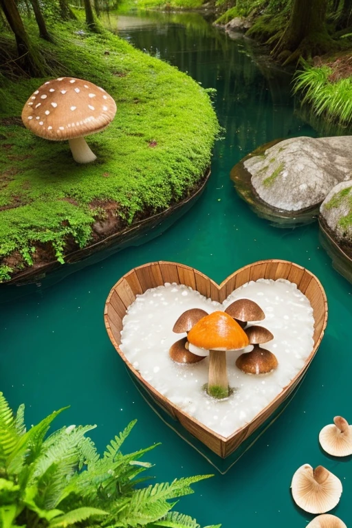 background:
Scene in a heart shape made of clean water:
Lovely forest world props:
Colorful mushrooms and acorns