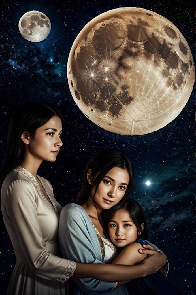 the sun,the moon and the eclipse as a family