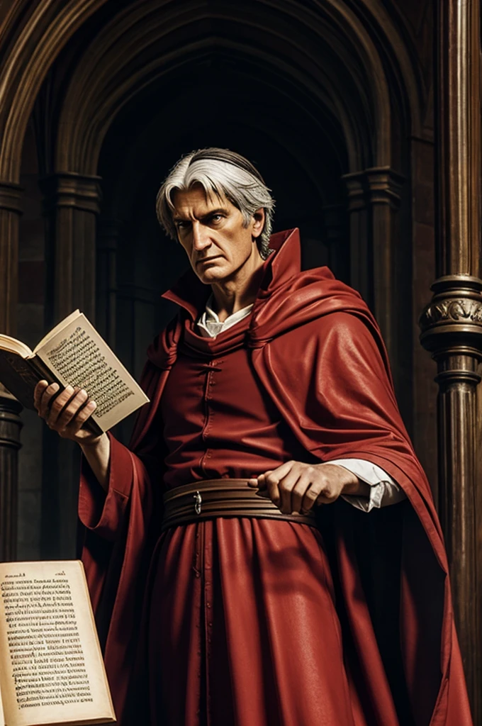 Create image of angry literary author Dante Alighieri