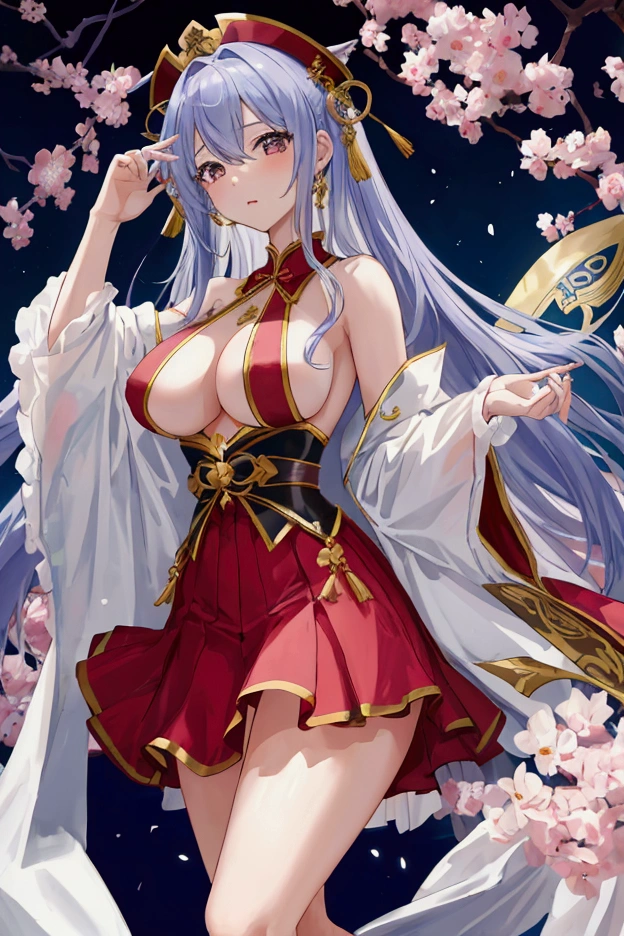 Highest quality, masterpiece, Ultra-high resolution, female、Big Breasts、adult、善良な魔female、清楚な魔femaleの服、The situation is up to you