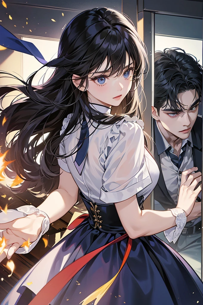 Among the four people in the game development department and the teacher,Xiaotao is the first one to be C&C arrested,The punishment for Xiao Tao is also the most severe。After taking the mirror, the game club was notified to go to Yuka to collect the activity funds,When Xiaotao walked into the office, she was asked to hand over her weapons.,I immediately felt that something was not right.,Just wanted to escape,But was controlled by Noah beside him,Being taken to Yuka,Xiao Tao yelled,Rushing towards Yuka
