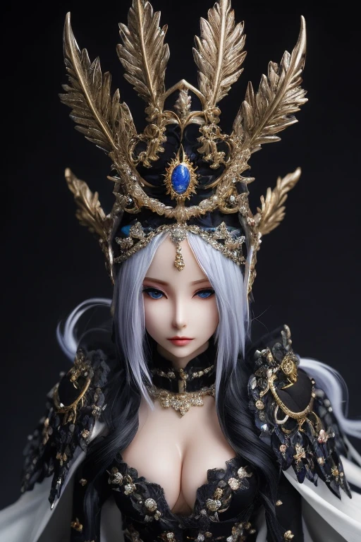 albedo, one of the prominent characters in the anime and light novel series "sovereign," is an impressive and seductive presence in the Great Tomb of Nazarick. As Supervisor of the Guardians of the Soil, she serves as the loyal and dedicated Guardian of the Throne, deeply devoted to his creator, Ainz Ooal Dress, the Supreme. His appearance is an embodiment of perfection, a captivating blend of beauty and elegance. Standing with an imposing aura, Albedo draws attention with his regal and dignified demeanor. Its physical attributes are impeccably designed, making her a captivating figure in the world of Yggdrasil. With raven black hair cascading down her back like a silken waterfall, Albedo exudes an air of enigmatic fascination. Their hair is meticulously styled, adorned with a delicate silver crown that rests on her forehead, symbolizing her elevated position as Overseer. Albedo's mesmerizing crimson eyes hold a mesmerizing gaze that seems to penetrate the depths of the soul. They are full of unwavering loyalty and devotion to Ainz Ooal Dress, reflecting her dedication as one of the most trusted followers of the Supreme Beings. His face is a symphony of perfection, with crisp and elegant features that exude grace and authority. A slender, Pointed pair of demonic horns adorn his forehead, showing his non-human origins as a succubus, A creature of seduction and charm. Adorned in an exquisite white dress with intricate golden embroidery, The albedo suit is a testament to her status as Guardian of the Throne. The dress hugs her figure, accentuating its seductive curves and increasing its enigmatic allure. A fluttering white cloak follows behind her, adding an aura of mystique to his presence. around the neck, albedo wears a choker with a red jewel, simbolizando sua lealdade absoluta e amor por Ainz Ooal Dress. Their long, thin fingers are adorned with delicate golden rings, meaning his --self