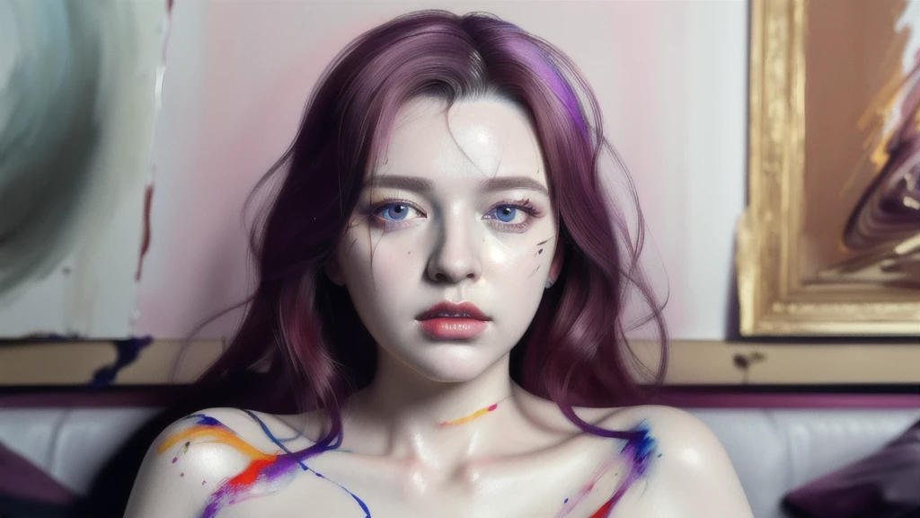 Android Beauty, Powerful paintings inspired by Francis Bacon, Ultra-realistic surrealism, Hyperrealism, fear, art, hyper real painting, Realistic illustration painting, カラフルなHyperrealism, Hyper-realistic digital art