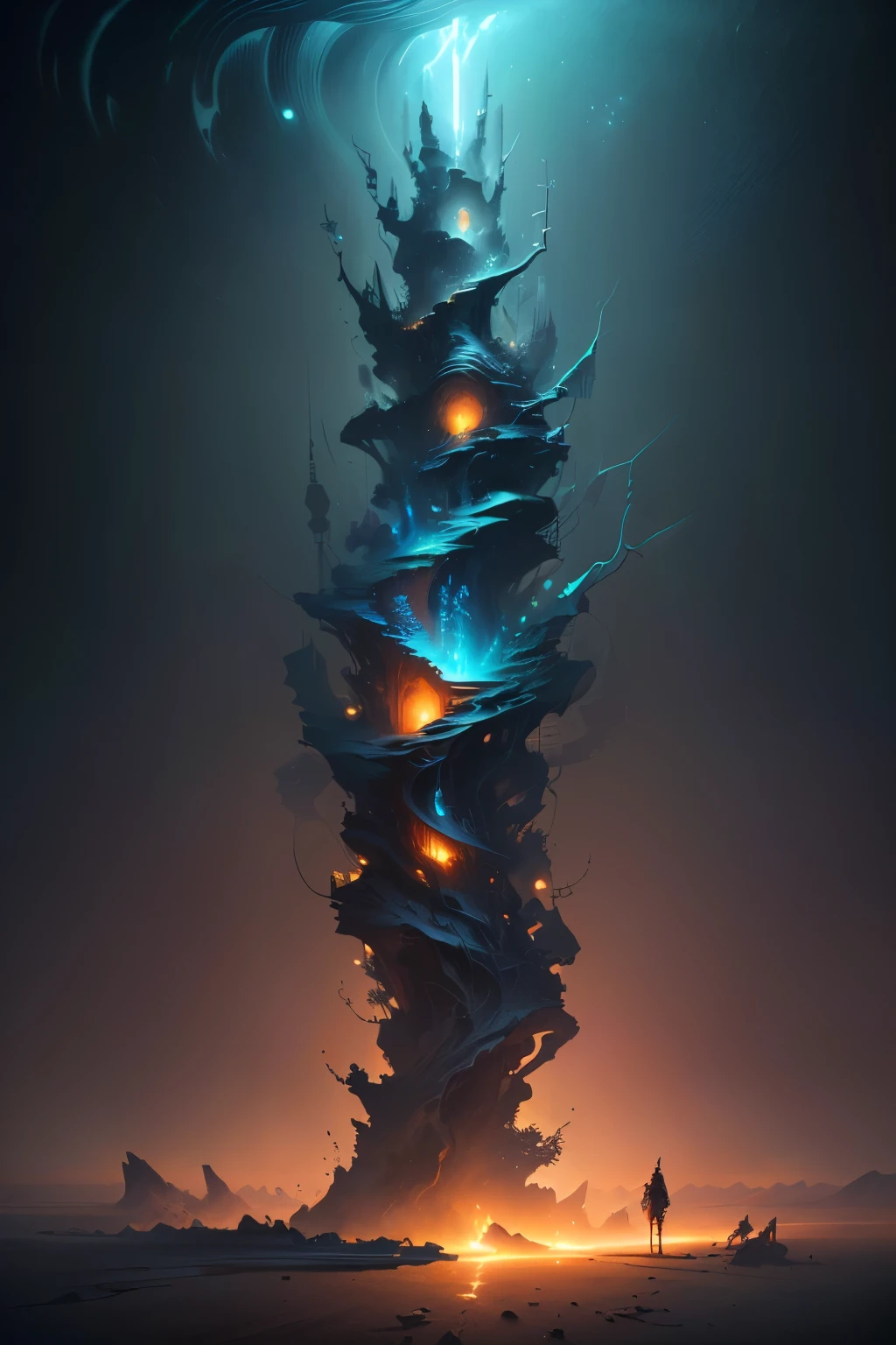 masterpiece, best quality, (extremely detailed CG unity 8k wallpaper), (best quality), (best illustration), (best shadow), absurdres, realistic lighting, (Abyss), beautiful detailed glow, art by PeterMohrBacher,