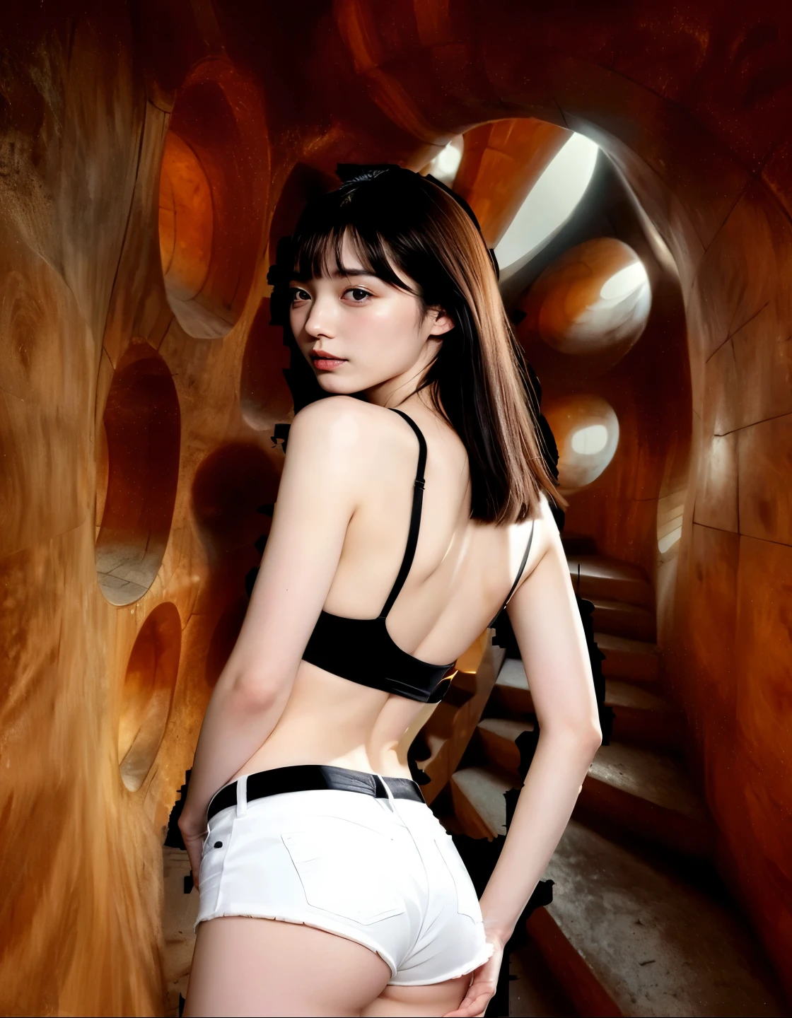 White smooth skin、Bare back