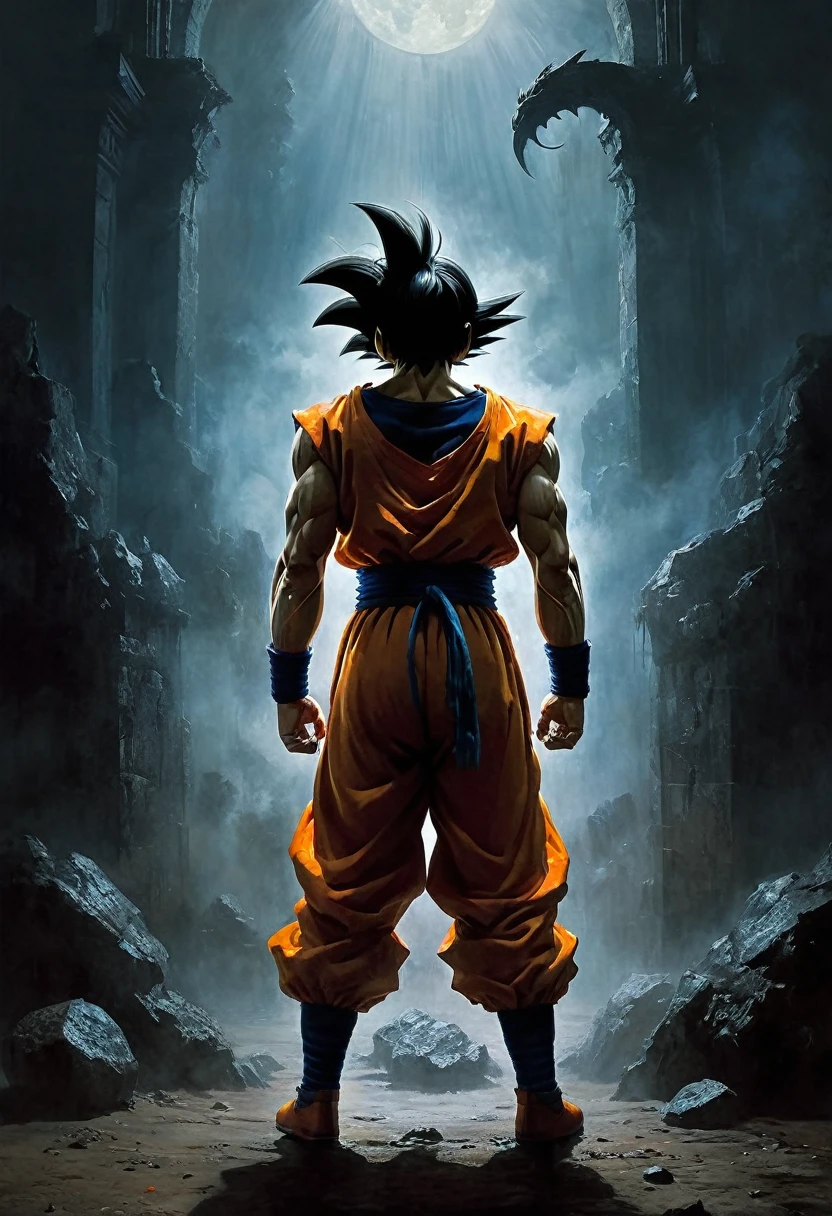 Frank Frazetta, Aykut Aydogdu, Pino Daeni, Charlie Bowett, Albert Joseph Penaud, Ray Caesar, Tetsuya Ishida. Zdzislaw Beksinski. masterpiece. Best quality. Beautiful cinematic impressionistic painting in the style of Stephen Gammell, dark scarlet background, Chemiluminescence. (anime Dragon Ball (Sangoku-Goku) fairytale background) (Minimalism: 1), original details. Ashley Wood style. Stephen Gammell.
