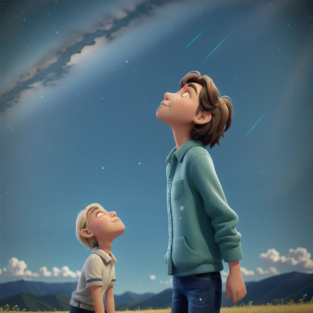 looking up at the stars
