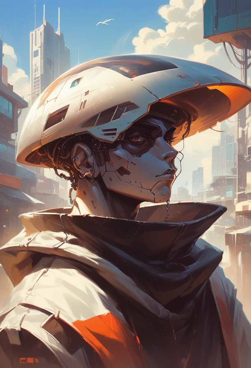 Rebuilding city, 1980's, near futuristic, post-roswell, retrotechno