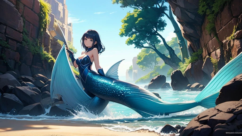 what about mermaid holding her weapon