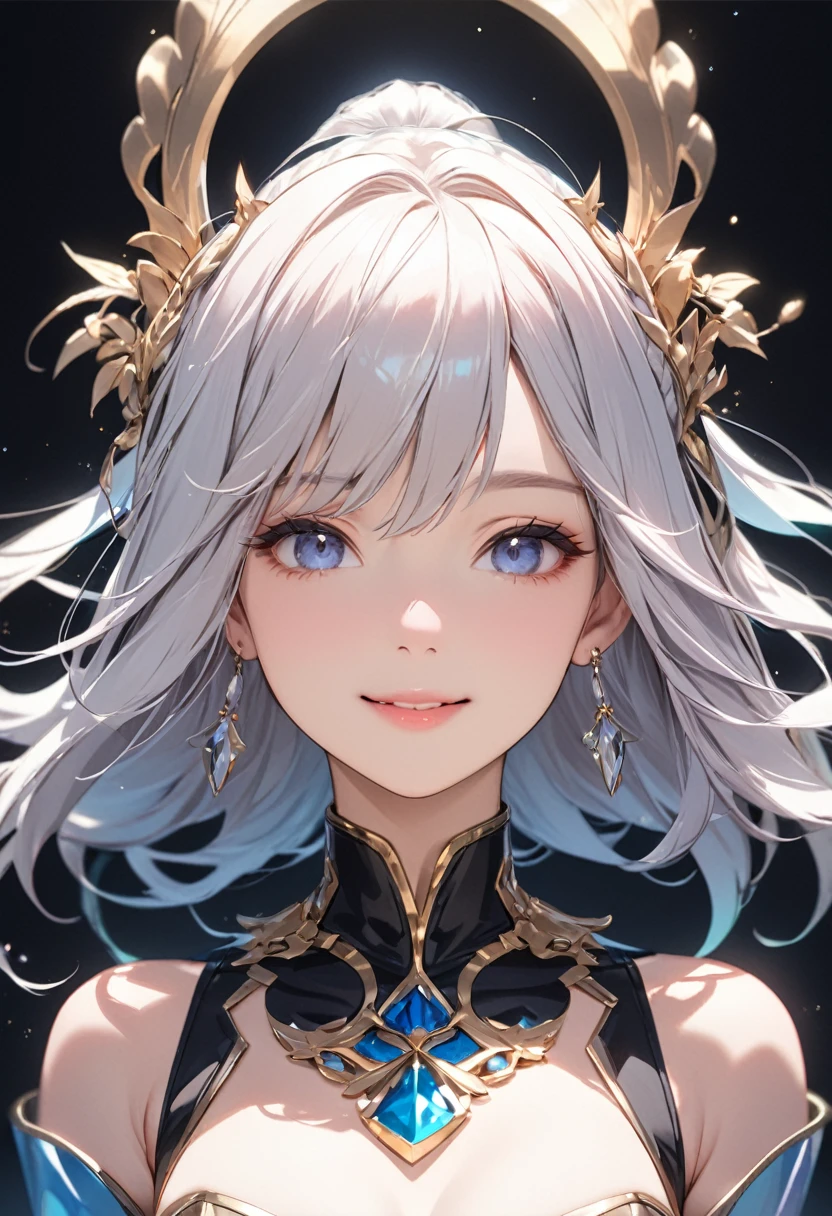 (masterpiece:1.5),(Beat quality),(high res),1girl solo,beautiful face,smile,upper body,チアガール,スタジアム