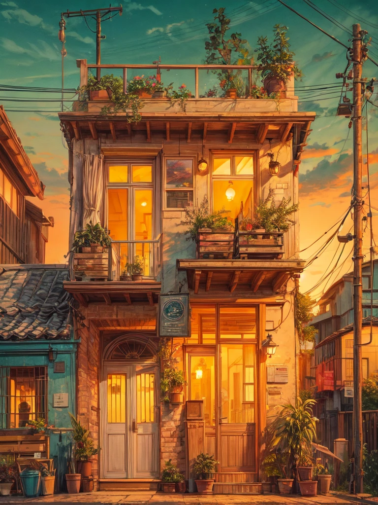 an evening scene