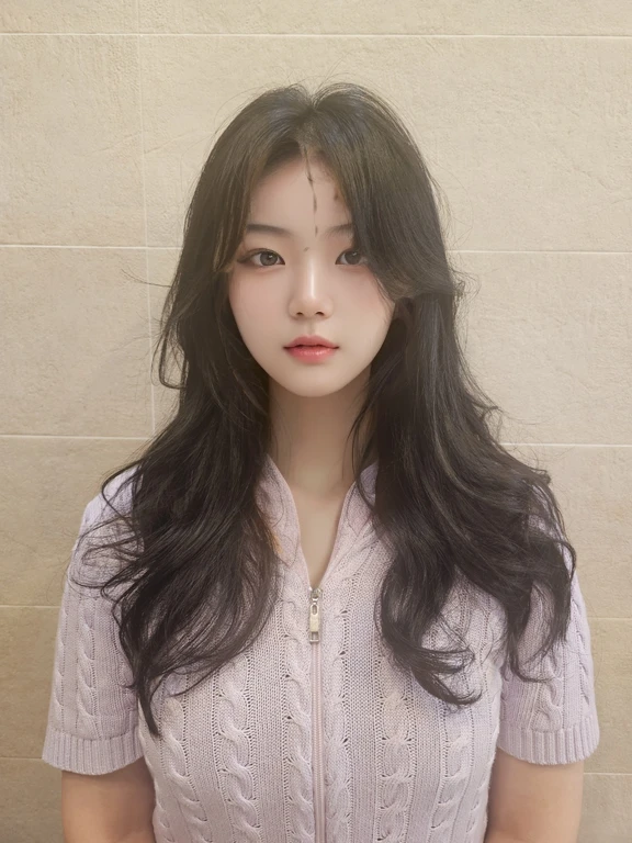 Best Quality, 8k, Masterpiece, (Portrait: 1.3), (photo realistic:1.4), (hyper realistic:1.4), Sharp Focus, looking at viewer, (smoother lighting:1.1), (increase cinematic lighting quality:0.9), realistic lighting, backlighting, light on face, ray trace, (brightening light:1.2), (Increase quality:1.4), sharp detail, (best quality real texture skin:1.4), finely detailed eyes, black_eyes, finely detailed face, 25 year old Korean woman