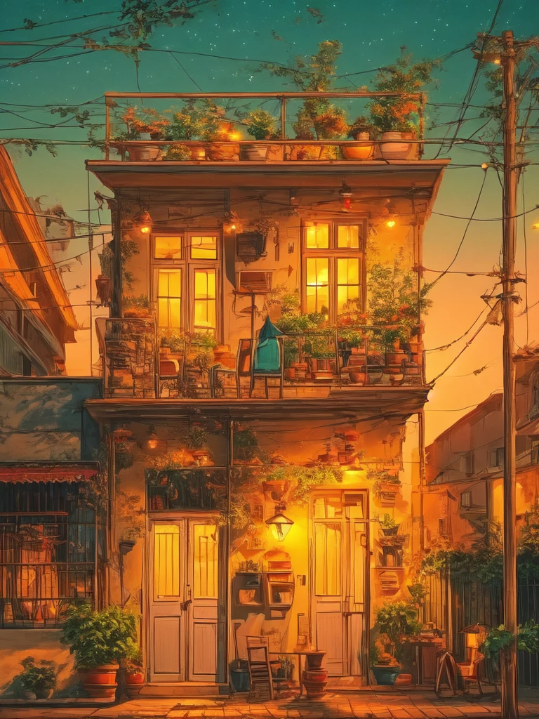 an evening scene