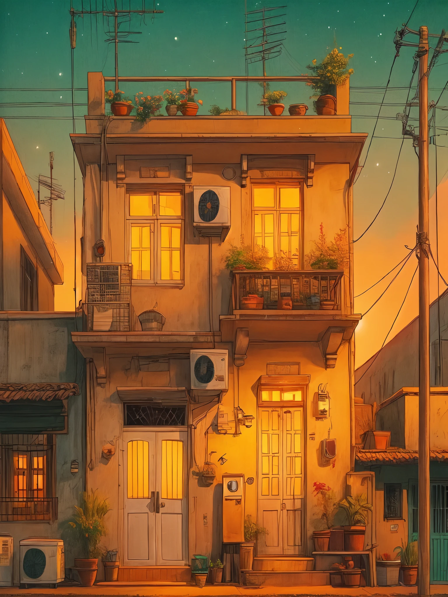 an evening scene