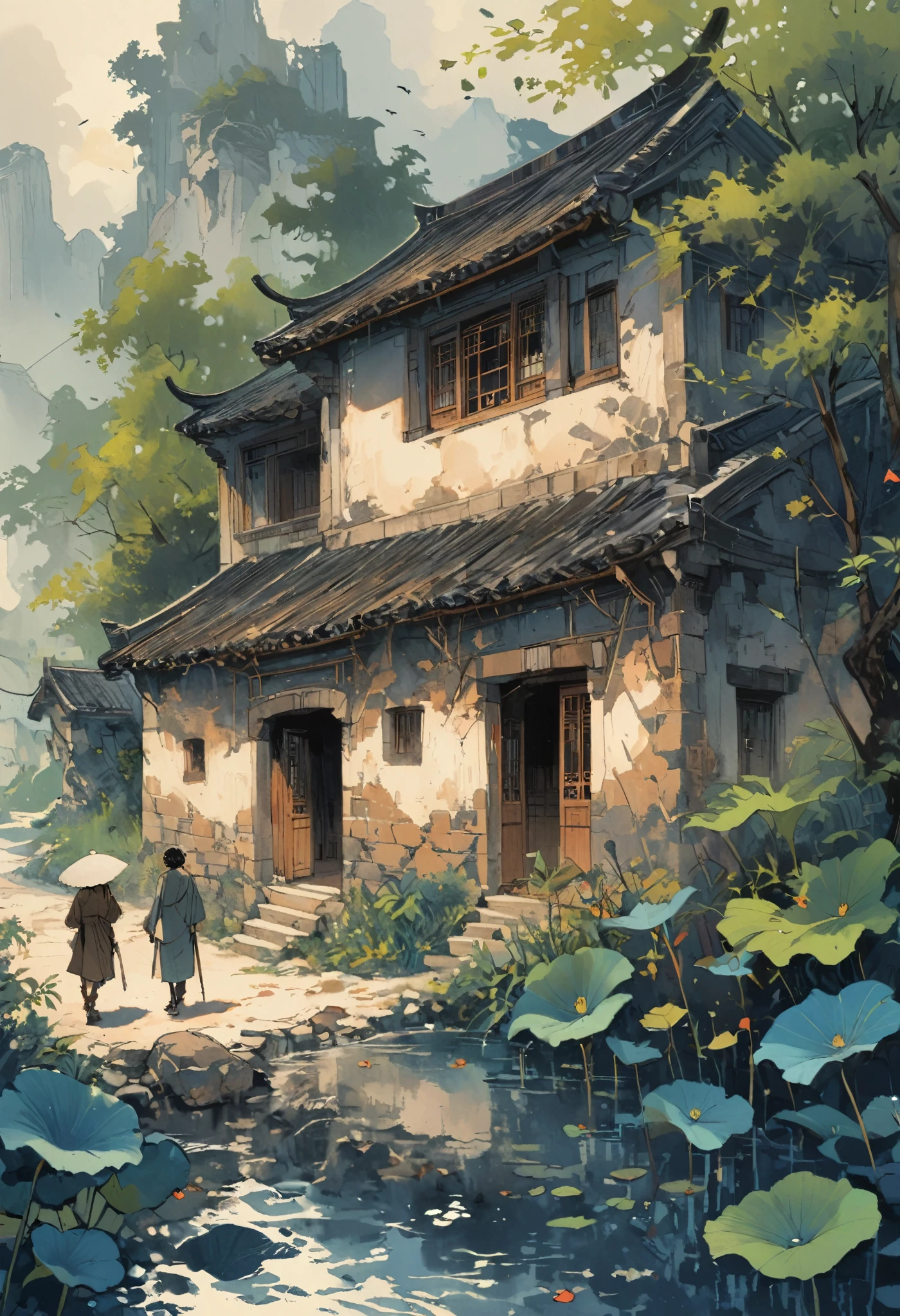boy, movie poster of ghibli cartoon, ink style, realistic, detailed background, (masterpiece, best quality, perfect composition, very aesthetic, absurdres, ultra-detailed, intricate details, Professional, official art, Representative work:1.3), (Animagine:0.01)