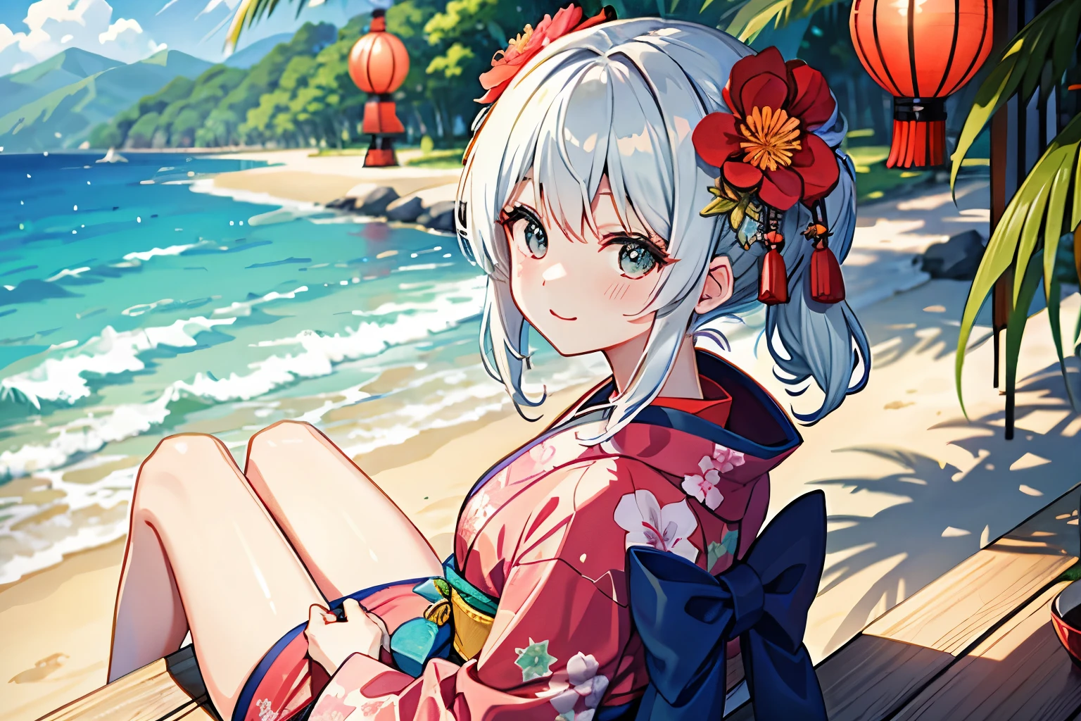kimono、summer、hot