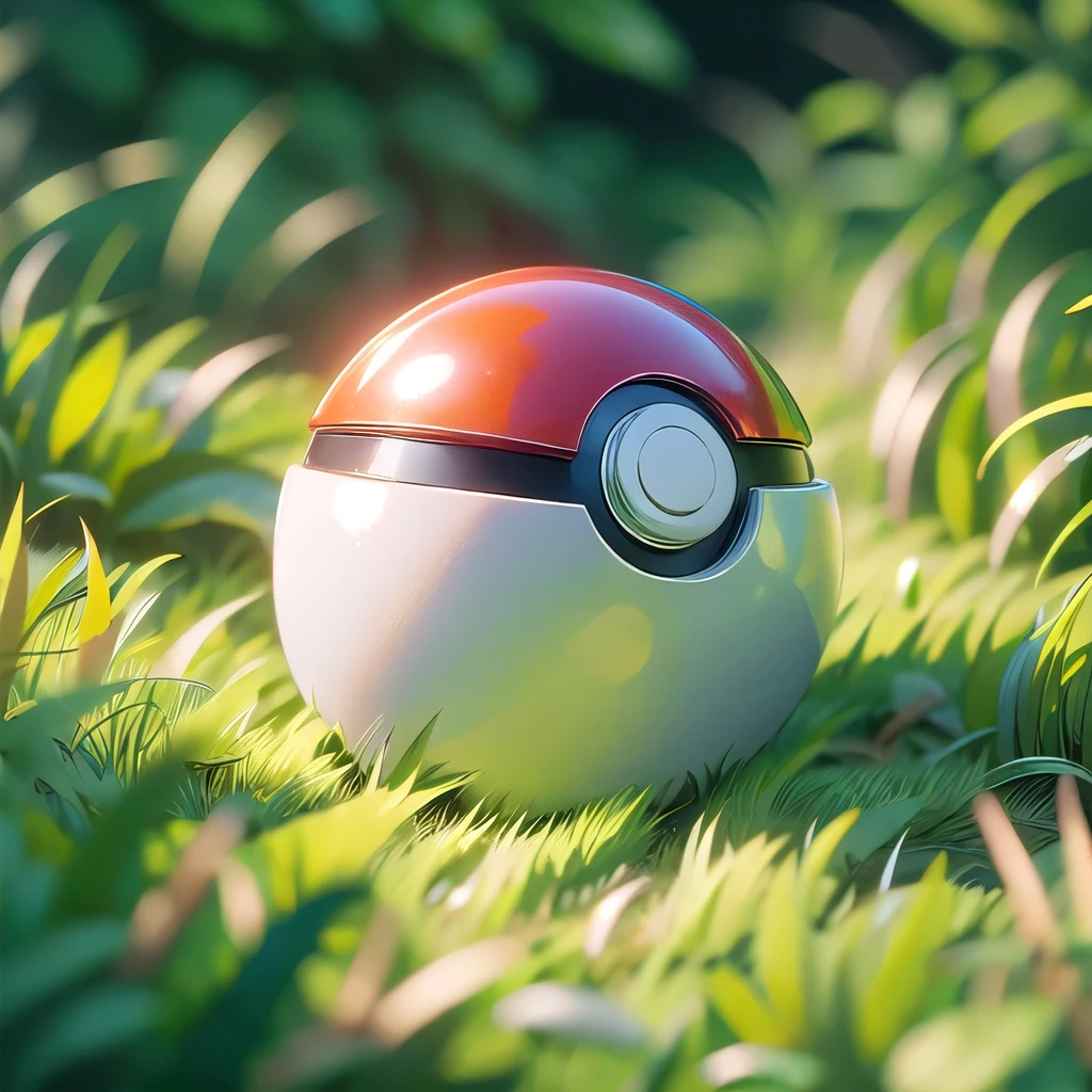 (figure, Highest quality, masterpiece, Official Art:1.1), Pokéball, Grass floor