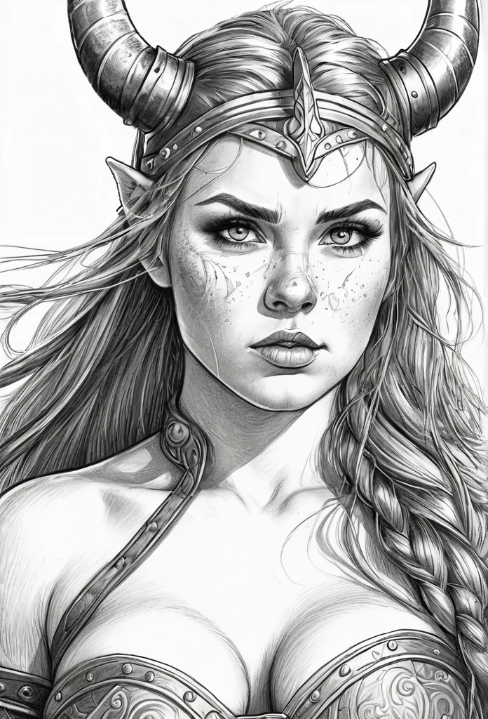 Pornographic pencil sketch of a Viking character with scars of war, erotic image of a naked Viking woman, cartoon art style, digital illustration style, highly detailed character design, courage detailed digital art, Forest fan art, Portrait Character Design, beautiful digital illustration, high-quality portrait, comic book art, young woman with beautiful hair, Beautiful outlined eyes, exposed Medium large bust and erotic sensual posture. expression of sexual desire image, full body illustration