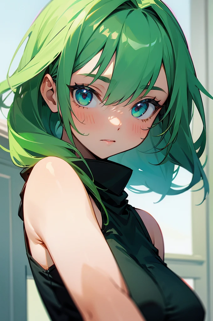 Female, , Green Hair