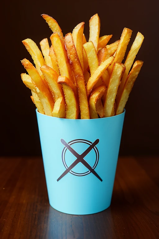french fries、Illustration with a sword、icon、Round shape