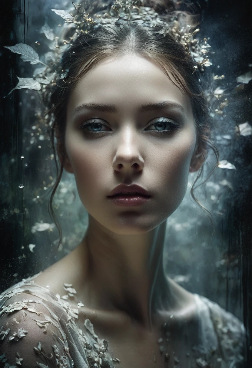 creative photography, dream scene ,
split wall, crumbling , hidden pose
, portrait, double exposure , cinematic quality ,"experimental surreal fantasy" , the thought process, breathtaking fusion, multi-layered, finely artistic works, style incorporating the fantastical elements of Lee Jeffries and Mark Molchan, infused with the serene sensitivity of Pino Daeni, projected dream scenes via double exposure, Matte, right value, the right color detailed face features, sharp eyes, soft skin, highly detailed, sharp, high definition, award winning, photo realistic, organic, ultra realistic, masterpiece, the thought process, in the style of Albert Whitlock, Igor Maikov, Tom Lovell, Johann Jungblut, Mark Molchan, Pino Daeni, Anato Finnstark, Nicoletta Ceccoli style Matte, mixed with juxtaposition of varied qualities of fantasy depicted via double exposure, (found footage) , emerges effortlessly mystical mystery scene, breathtaking fusion, multi-layered, finely artistic works, style by Michael Garmash/ Luis Royo/Wadim Kashin/Greg Rutkowsk. trending on artstation, sharp focus, studio photo, intricate details, by Michael Garmash/ Luis Royo/Wadim Kashin/Greg Rutkowsky, mixed with the painting techniques of Igor Maikov and Tom Lovell,