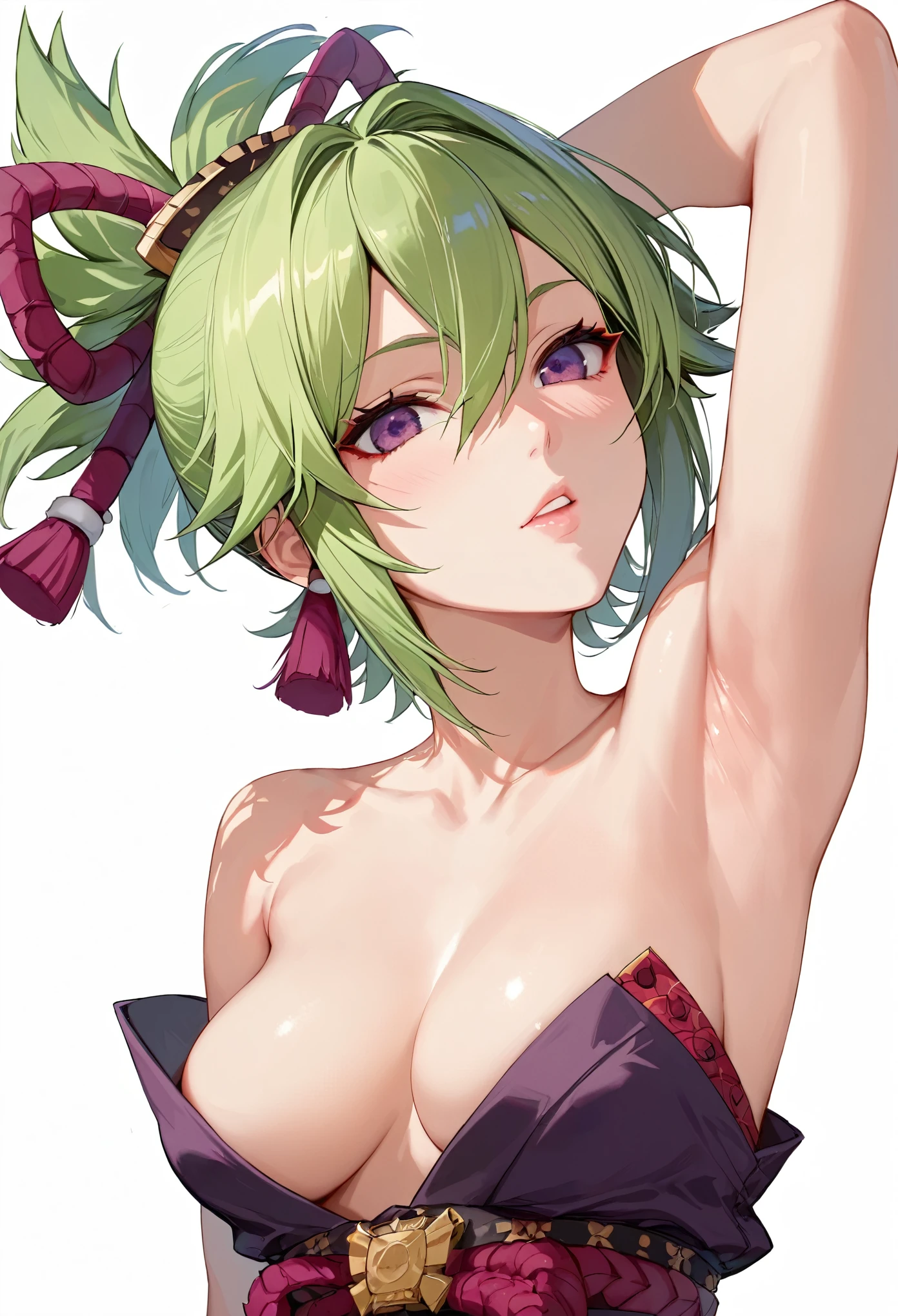 score_9, score_8_up, score_7_up,source_anime, high res image,masterpiece,best quality,girl,cute face,clear skin,kuki_shinobu,armpit,deepthroat,