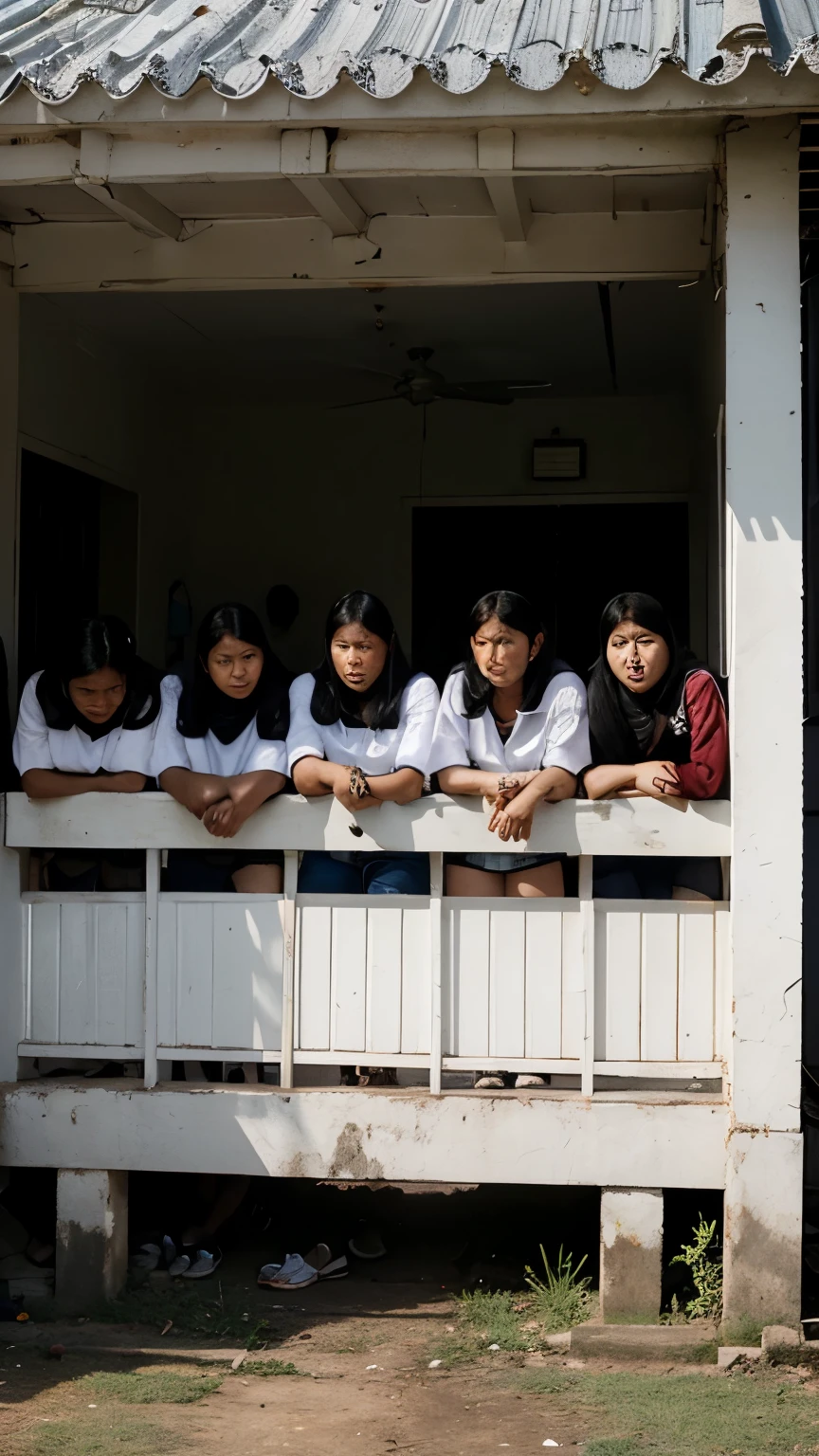 A group of KKN students who live in a white house, and has not been lived in for 10 years, they feel scared