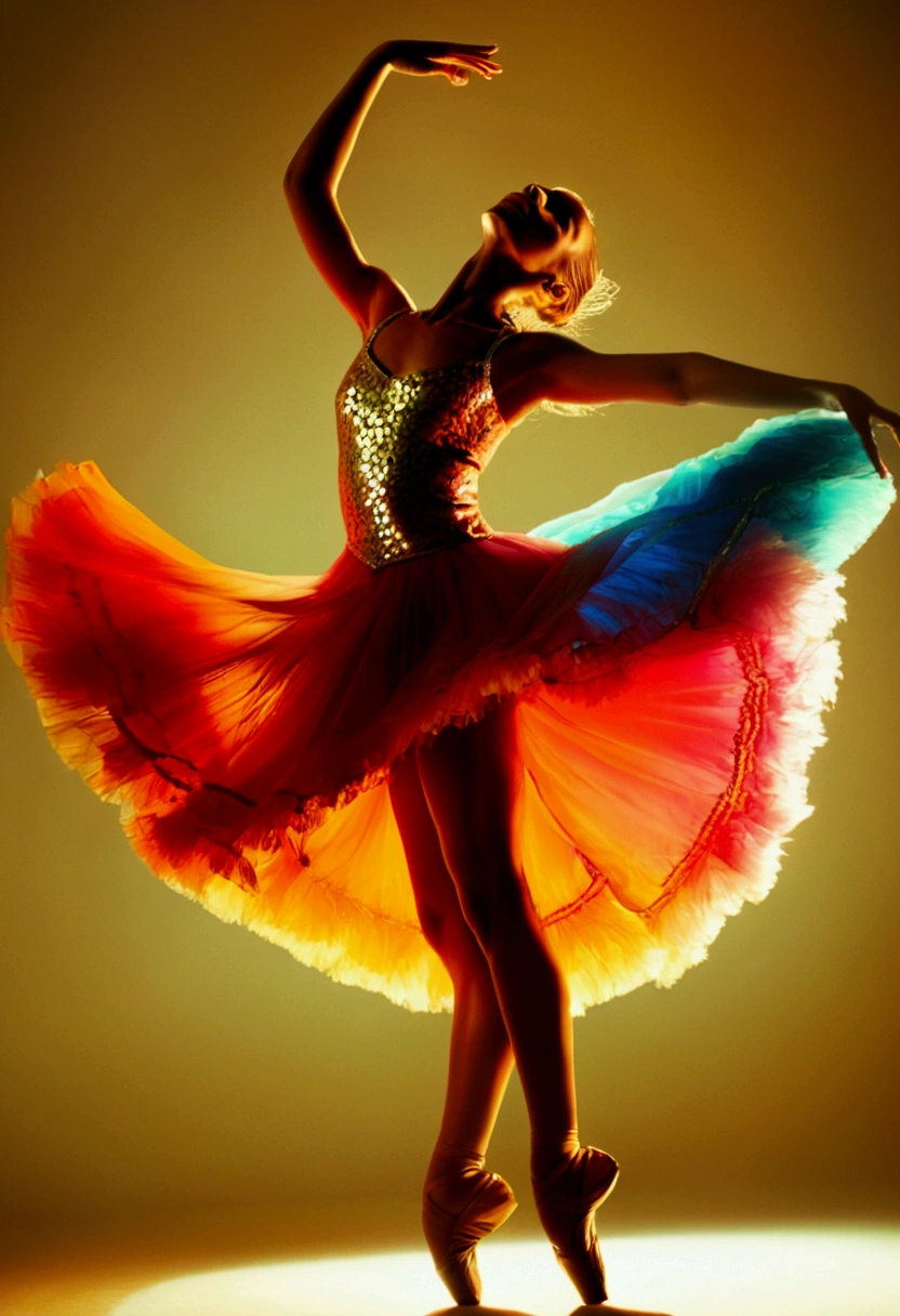 Dancer, dancing, night, by Clementina Hawarden, full body, cinematic still, (best quality, masterpiece, photorealistic), very aesthetic, perfect composition, intricate details, ultra-detailed, vivid colors