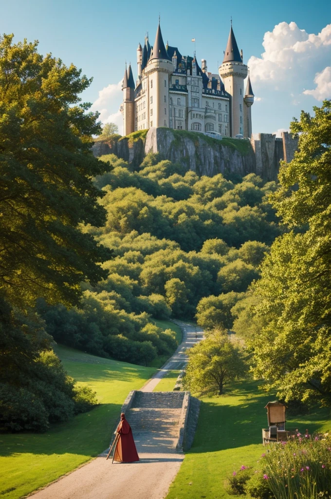 book art, paint, a castle