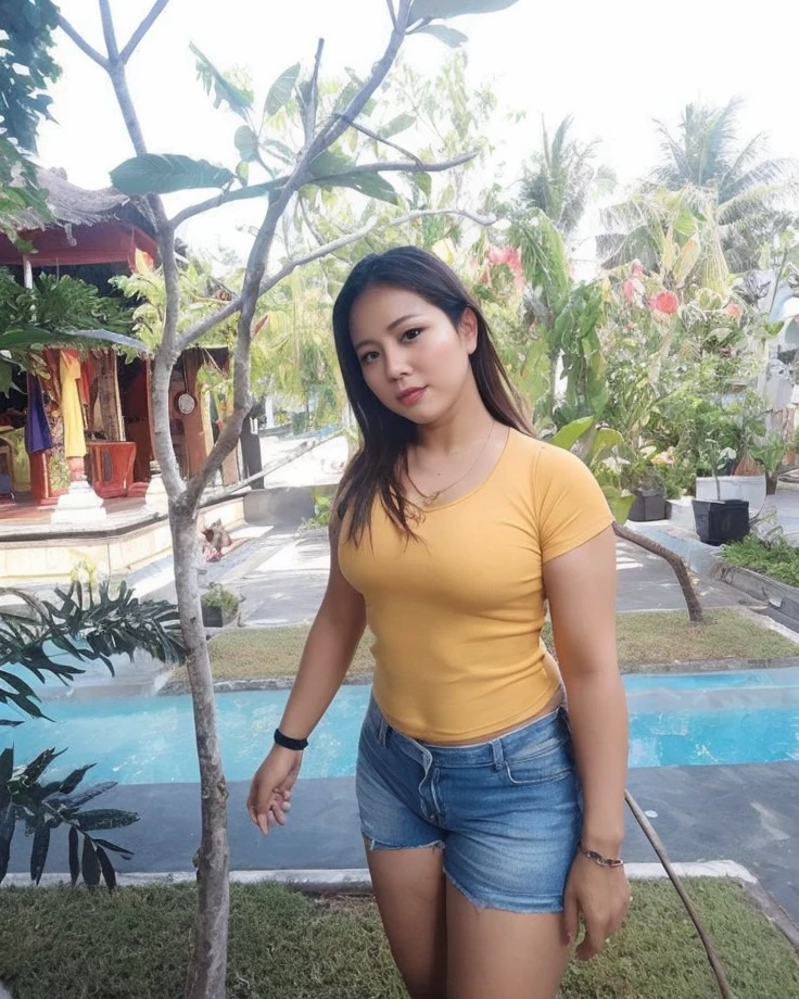 " 2woman, 35 Years Old, Indonesian , Lesbian Scene, Tank Top, big , full body, Curvy body, sharing Passionate hug and eating pussy