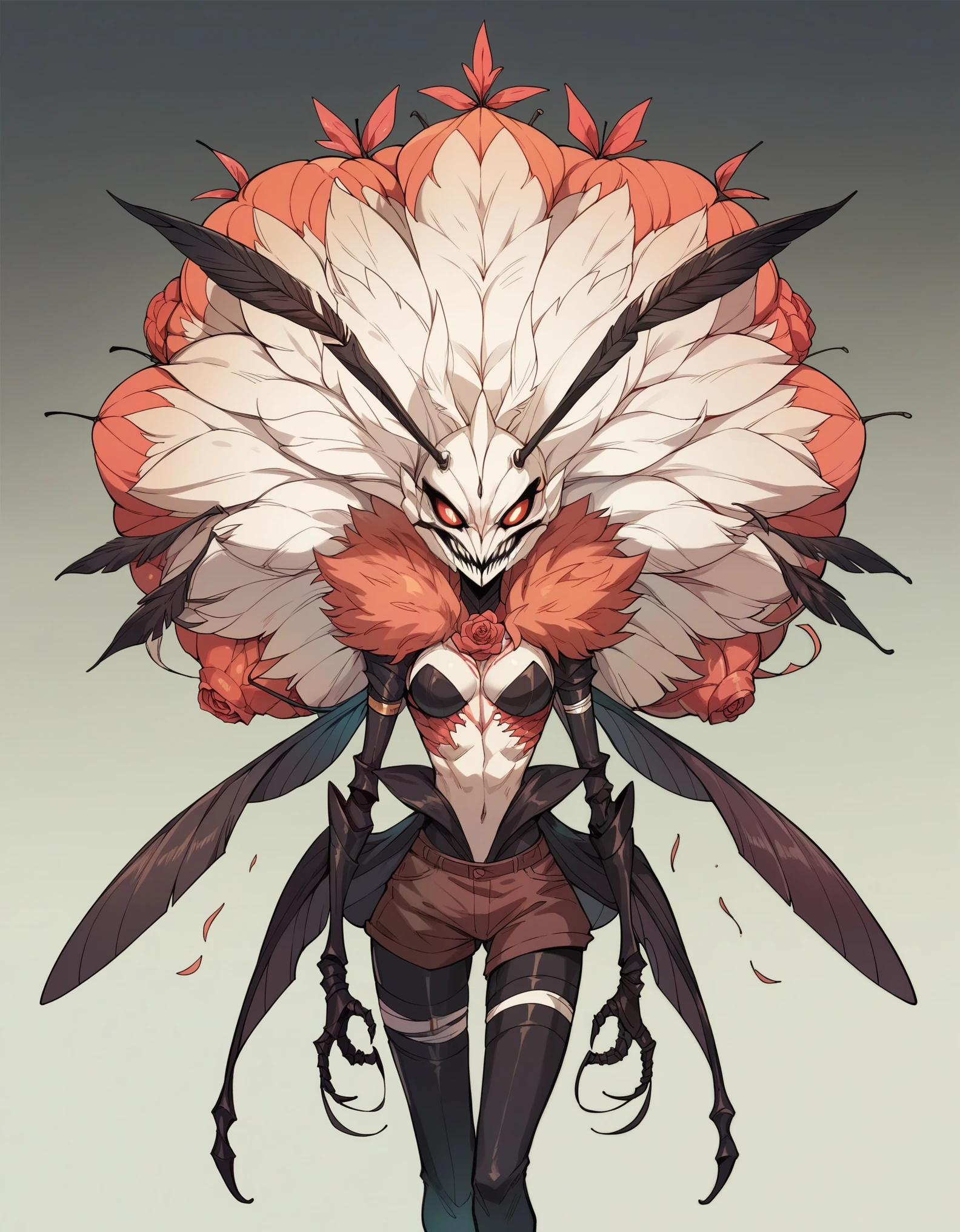 score_9,score_8_up,score_7_up, score_6_up, psource_anime, Anthro, insect, big, deaths head hawkmoth, 