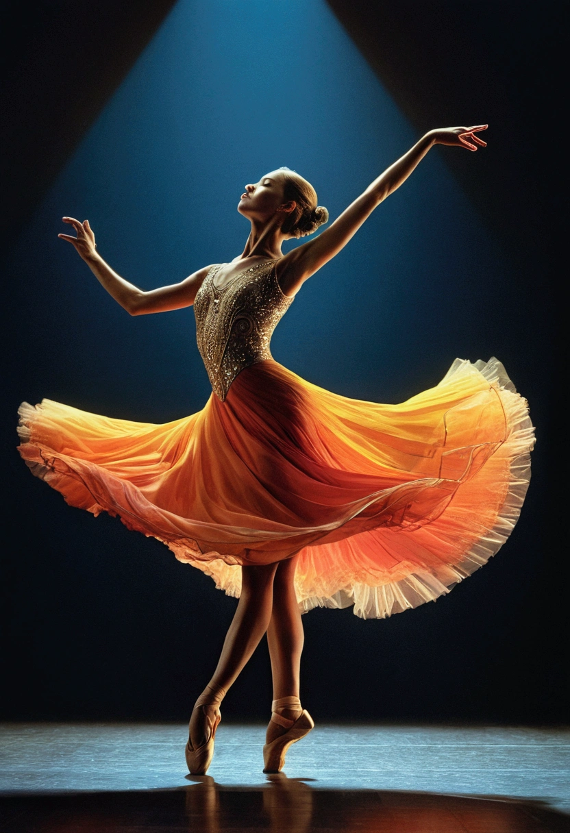 Dancer, dancing, by Fred Stein, full body, cinematic still, (best quality, masterpiece, photorealistic), very aesthetic, perfect composition, intricate details, ultra-detailed, vivid colors