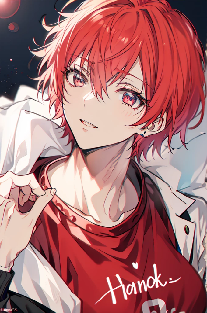 male Red hair Short Hair be happy Get excited