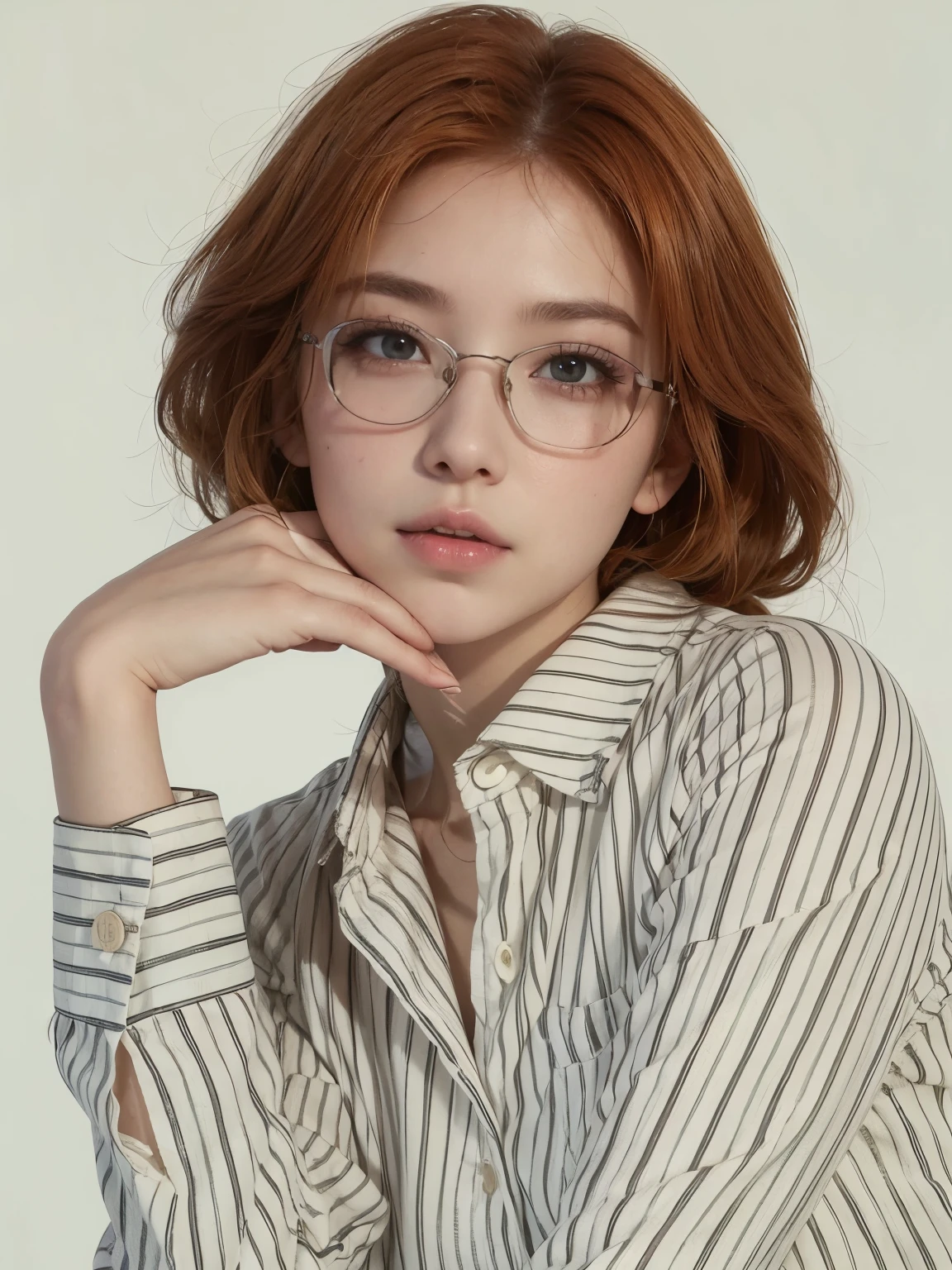 woman with honey colored hair