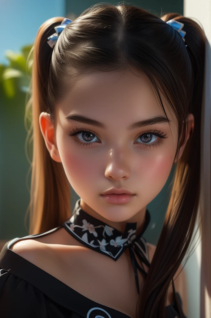 16 year old sophie moone, ultra detailed face, twin tails, (((masterpiece)))
