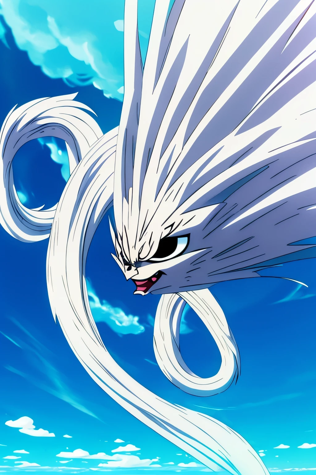 white anime wind monster 