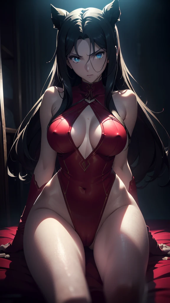 (tohsaka_rin_fatestaynightufotable:1.10), Best Quality, 8k, High resolution, masterpiece:1.2), (ultra detailed), (NSFW is not safe for artwork), (Kaina Tsutsumi) (My hero academia settings), (pose sexual), (realist, photorealist, fotorrealista:1.37), (High DefinitionR, High Definition), (portrait), (vivid colors), (long legs), (clearly elongated face), (broad) (Hermosos detailed eyes), (beautiful detailed lips), (extremely detailed eyes and face), bright eyes Dynamic angle and posture, soaked in sweat, perspiration, undressing (long eyelashes), (sharp focus), (Physically based representation), (unclothed), (big breasts) (open legs), (intense), (expression of intense desire), (Motion blur), (elegant), (slim figure), (anime inspired), (bright lights), (sexual), (contrasting colors), (mysterious atmosphere), (action packed scene), (Unique style), (surprising), (elegant), (evocative), (expressive), (Intriguing atmosphere), (giant breasts:1.2), ((Best Quality)), ((Very detailed)), masterpiece, absurdities, detailed face, beautiful face, (detailed eyes, deep eyes), (1 girl), ((dynamic pose)), erotic lingerie, tattoo