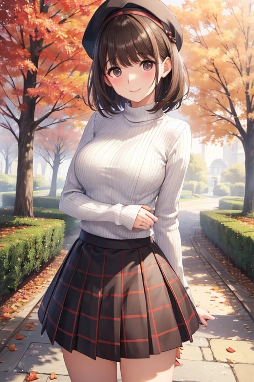 anegasaki nene、Shiny brown hair, short hair, (Beautiful brown eyes、Sparkling eyes, Fine grain)、smile、Ultra-detailed eyes、Highly detailed face, Highly detailed eyes,


(((masterpiece, Highest quality, High resolution, 超High resolution, Pixel perfect, Written boundary depth, 4K, RTTX10.0))),

1 Woman Standing, Mature Woman, /(Ribbed sweater/) /(Red Check Skirt/) beret, /(Brown Hair/) bangs, 赤面する優しいsmile, (masterpiece Highest quality:1.2) Delicate illustrations, super detailed, Large Breasts, Lower your arms BREAK /(Outdoors in a public park/) Brick road, Autumn leaves on a tree々, Detailed Background