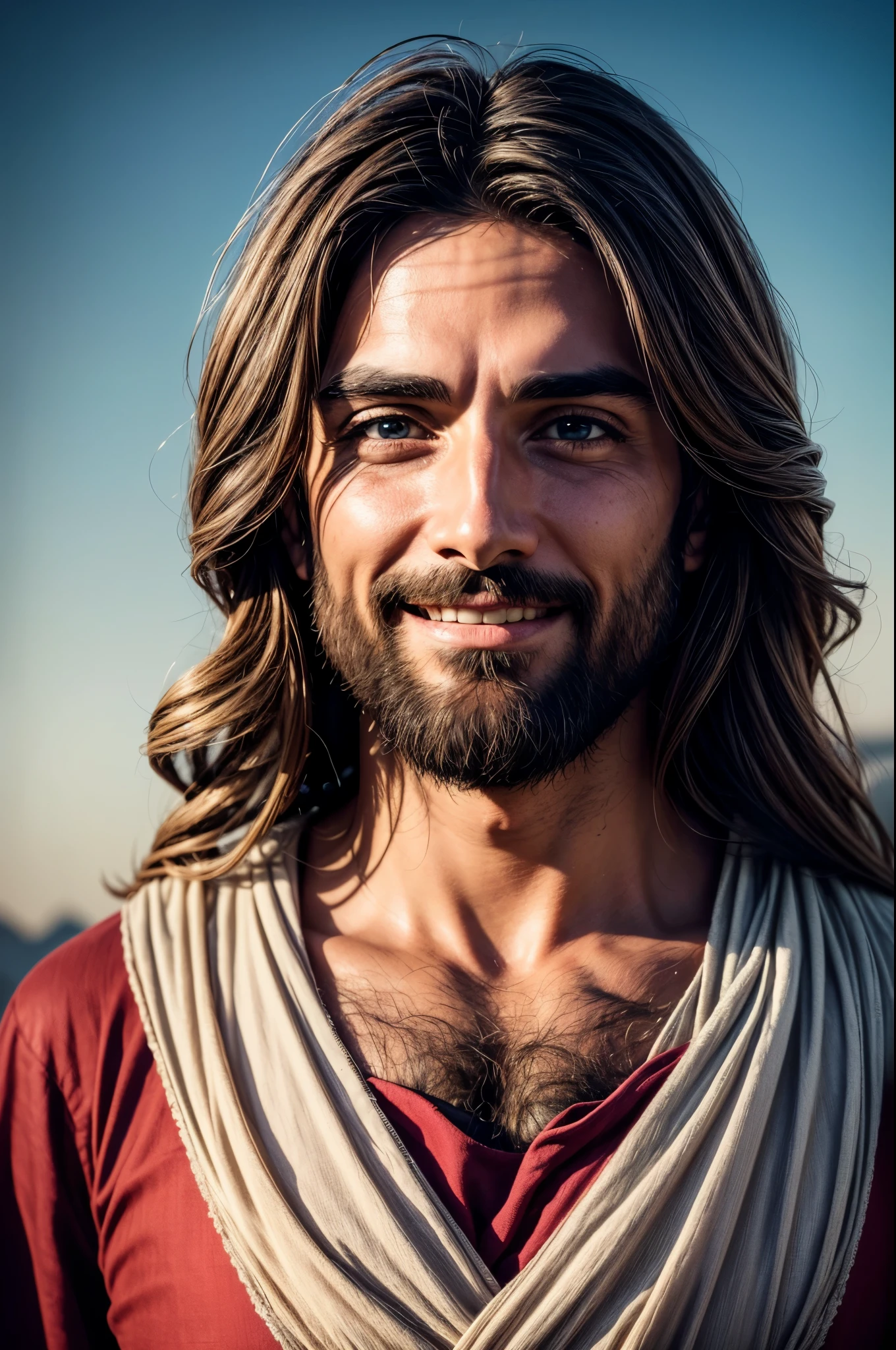 create jesus christ profile picture realistic 4k jesus smiling image