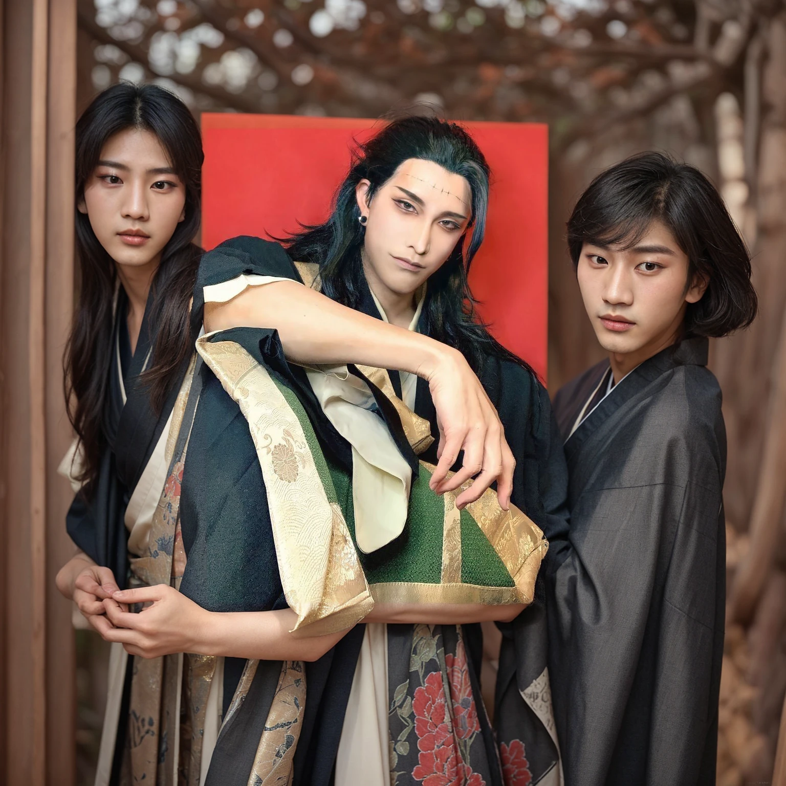 Asian, kimono, Temple, realist, elegant, Mingyu, kim mingyu. 