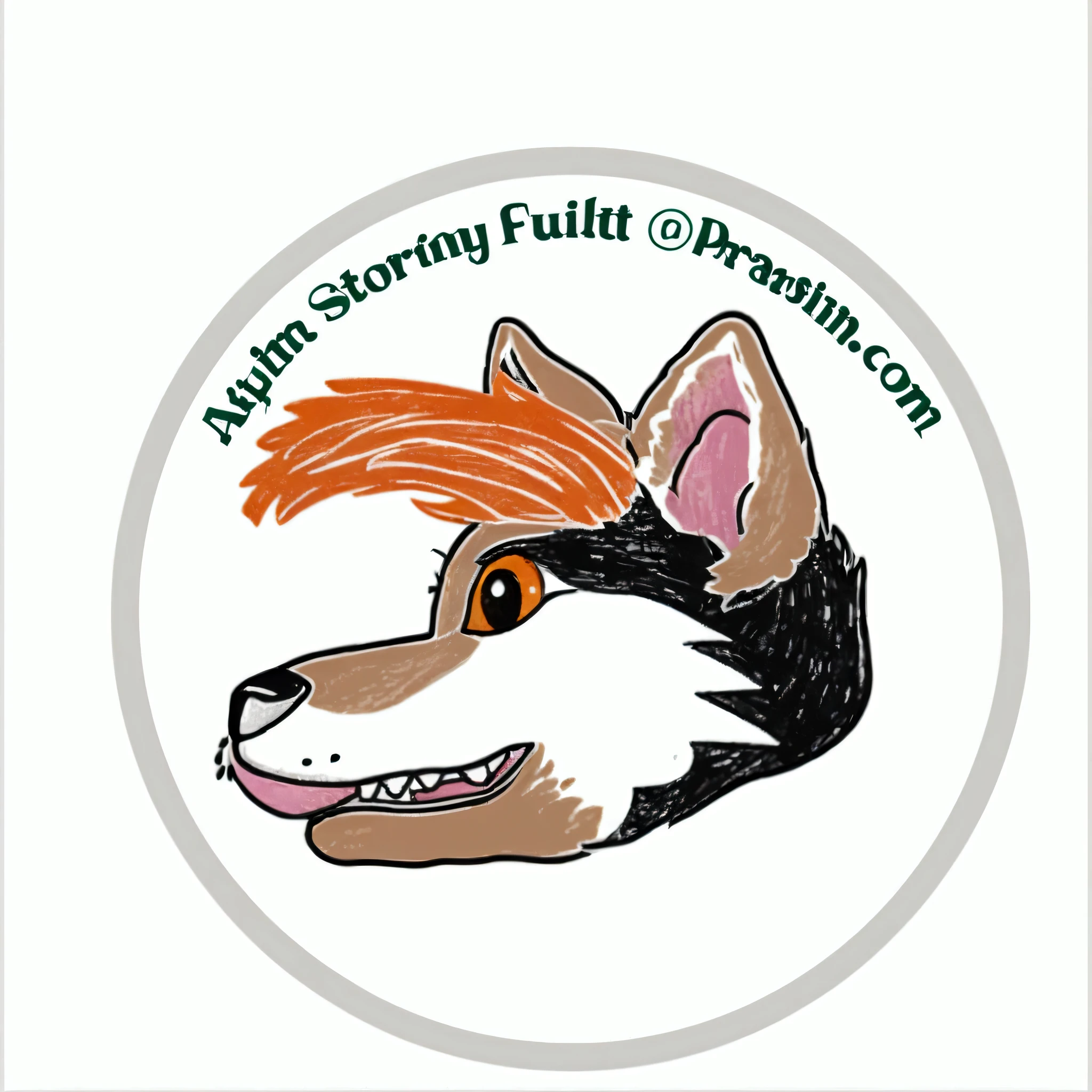 a drawing of a dog with a mohawk on its head, stormy, “Portrait of a cartoon animal, Avatar for website, Professional Furry Drawing, Portrait of a young furry woman, Painting on a badge!!!!, Portrait of an anthropomorphic fox, wolf fursona, official fan art, pelziger Wolf, furry art!!!, fan art, stupid idiot, cryptic, pelzige Furaffinität