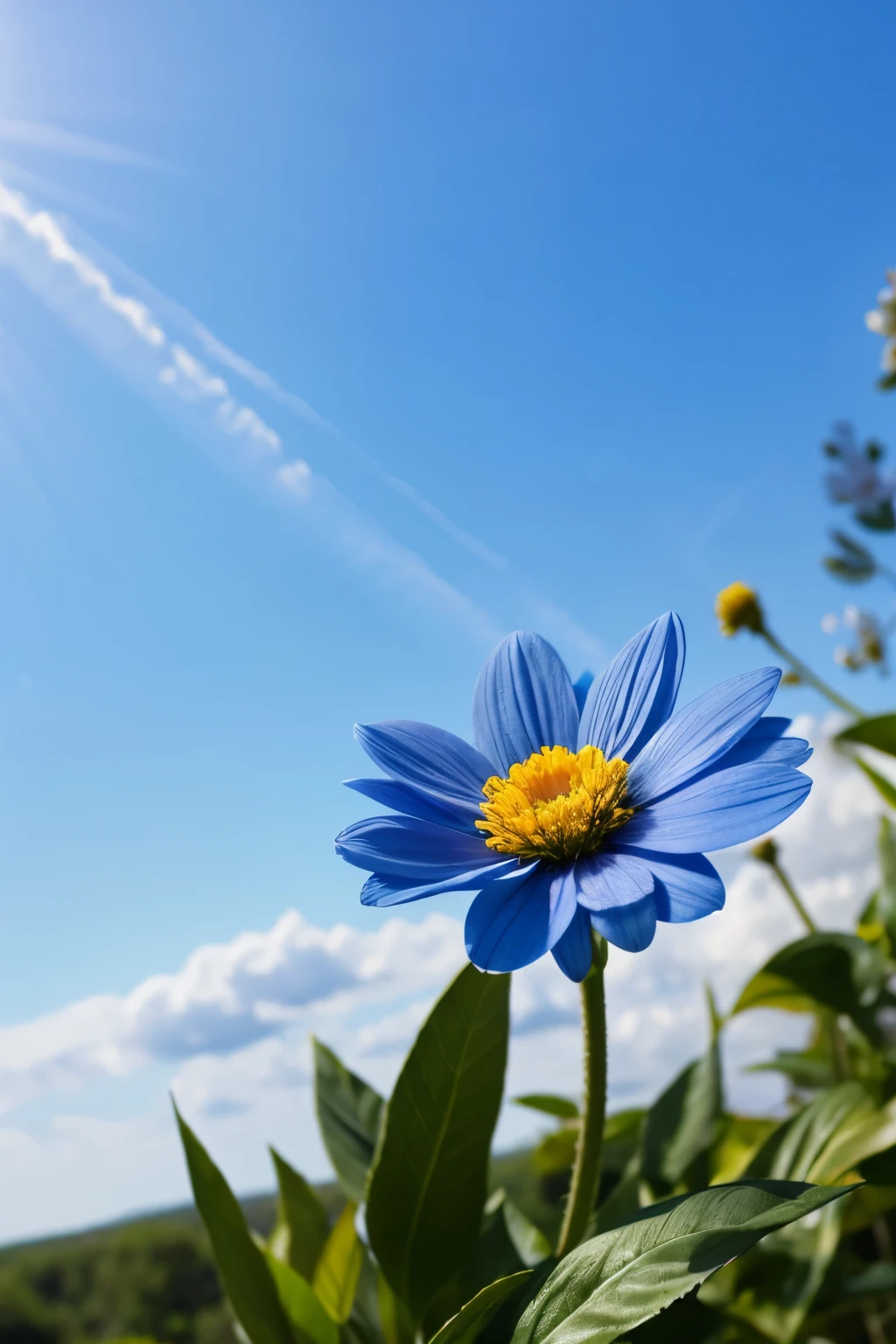 A beautiful sky blue flower that says happy day to you my love