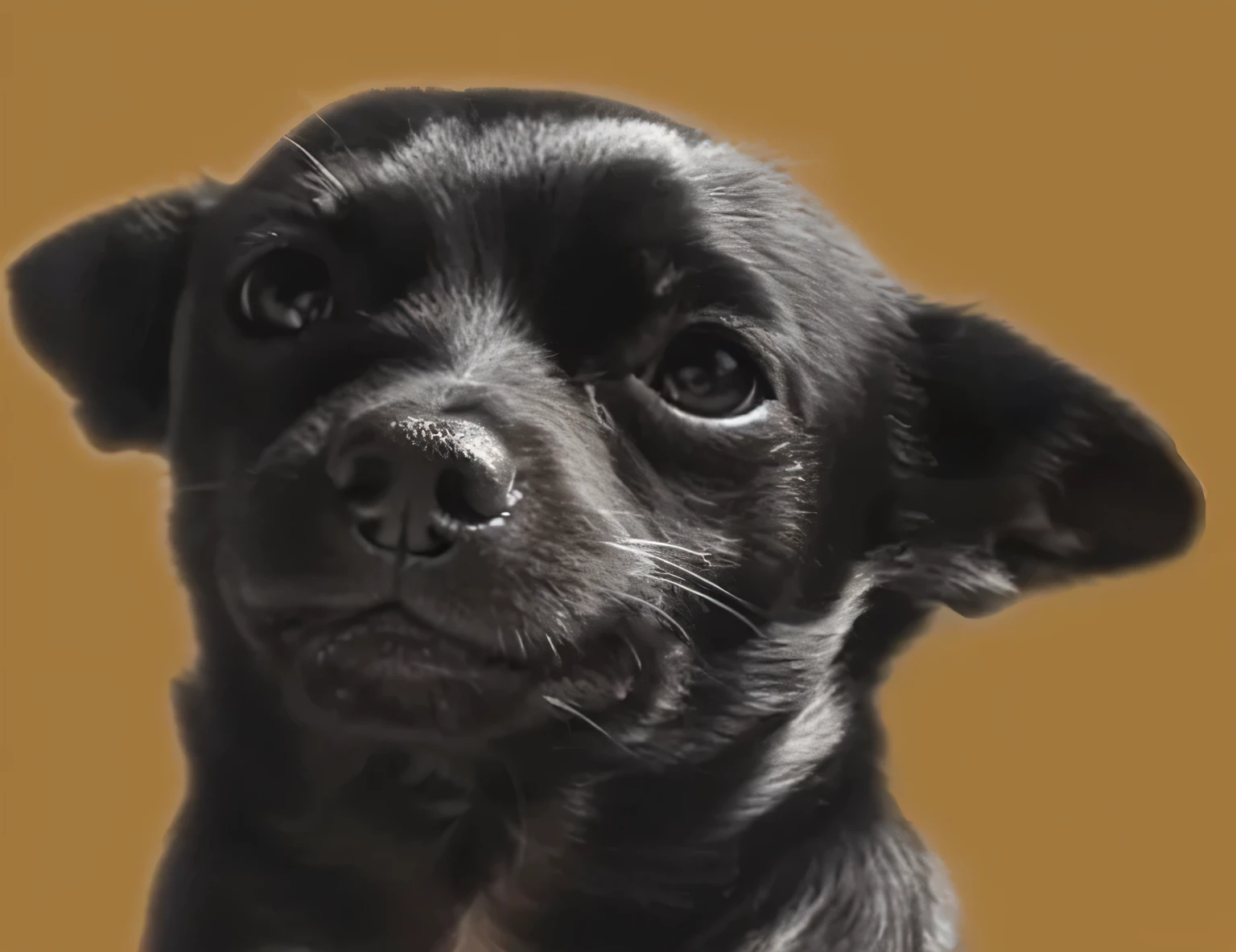 a very cute dog, she is very happy, her look is very happy and bright, she is smiling, the image is very detailed