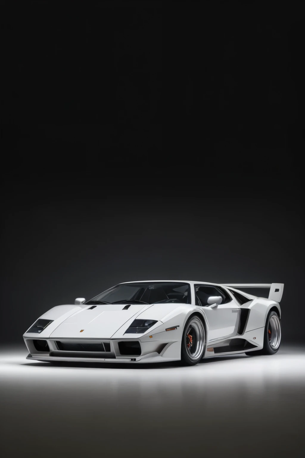 1. Draw a fusion of White Ferrari F-40 and White Lamborghini Countach in 3 frames:
   - Front view: The fusion of these iconic supercars presents a stunning sight with its front end, perfectly merging the sharp edges and pointed nose of the Ferrari F-40 with the distinctive scoop and angular grille of the Lamborghini Countach. The fusion car's headlights follow the sleek design of the F-40, while the iconic intake vents of the Countach are elegantly integrated, creating a harmonious blend of both cars' design elements.
   - Side view: From this angle, the fusion car showcases a