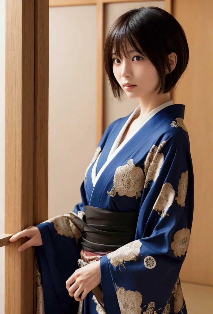 japanese woman, short hair